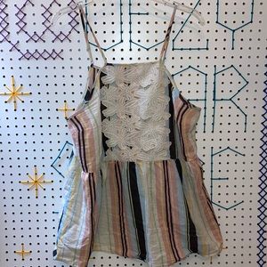 XHILIRATION peplum tank, sz XL